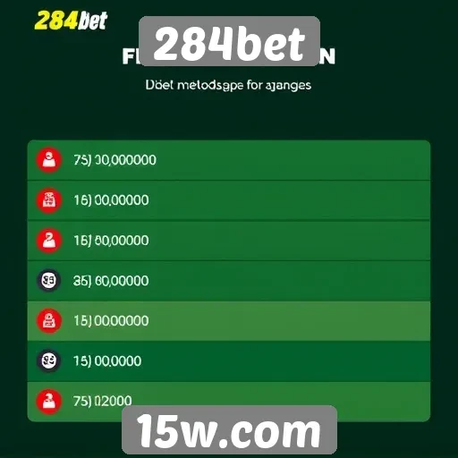 Revisão dos métodos de pagamento aceitos no 284bet